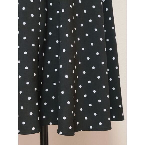 🖤🤍 WHITE HOUSE BLACK MARKET Polka Dot Print Soft Midi Skirt NWT SIZE 4 - Picture 8 of 10